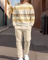 Men’s Striped Knit Sweatshirt